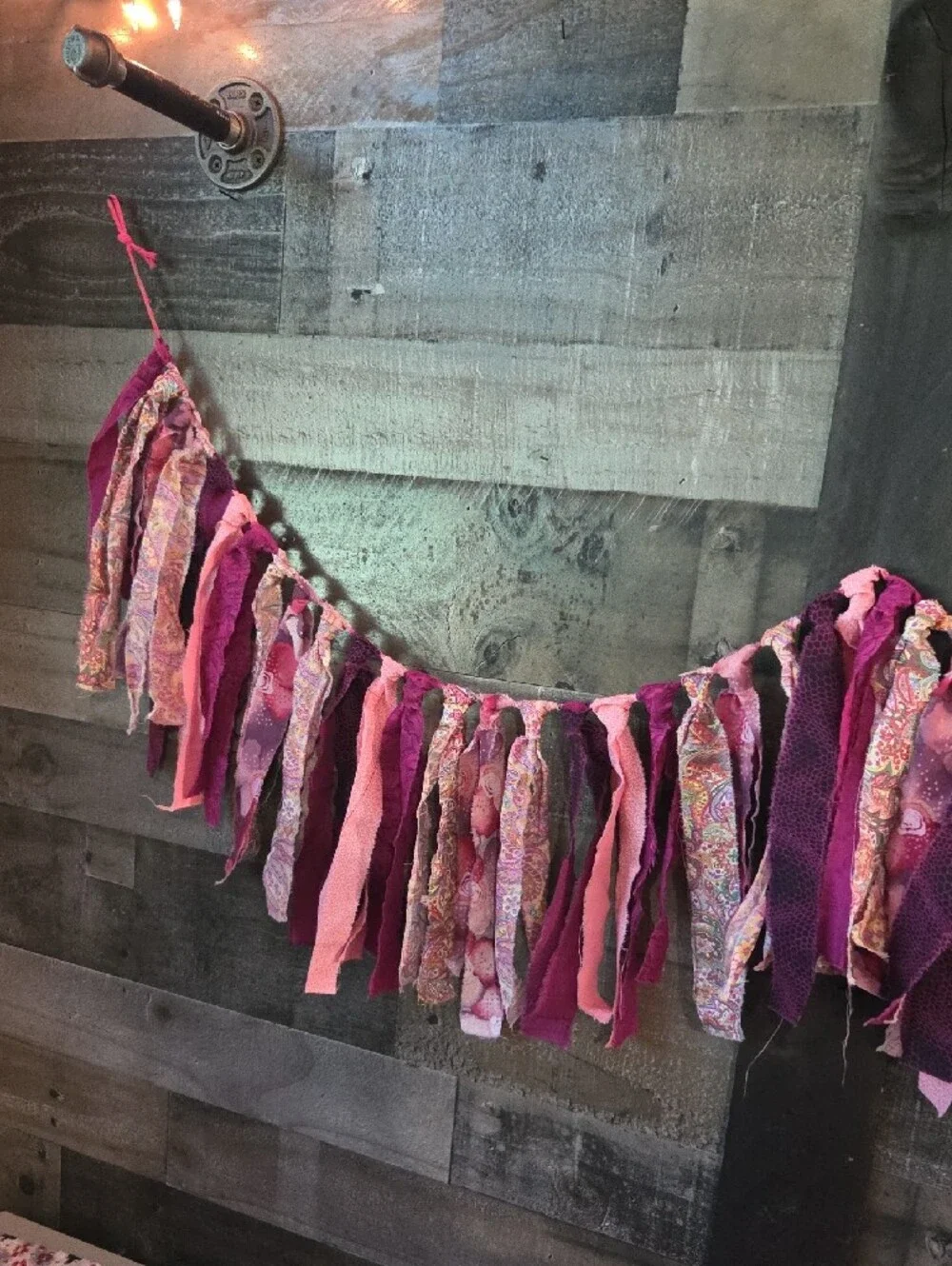 Handmade Pink & Purple Boho Chic Garland 69